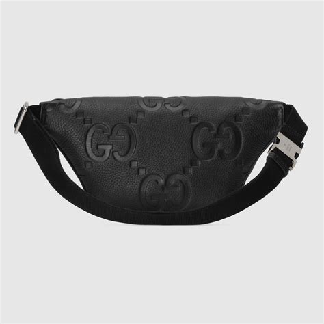 black gucci print leather belt bag buy from cjiha|Jumbo GG leather belt bag in black .